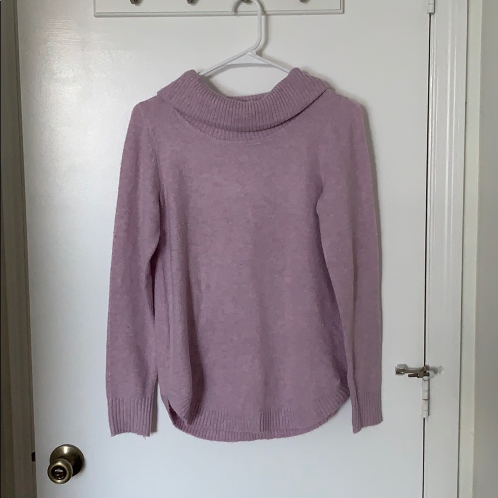 Light purple turtleneck sweater
